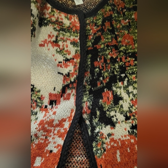 J. Jill Luxurious Multi Scenic Knit Cardigan Duster Sweater - Picture 12 of 14